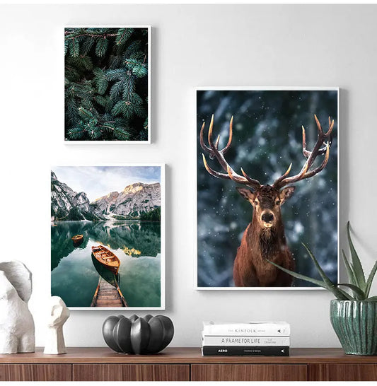 Unframed Waterproof Ink Canvas Decorative Landscape Nature Prints/Colors-Animal/Green/Floral