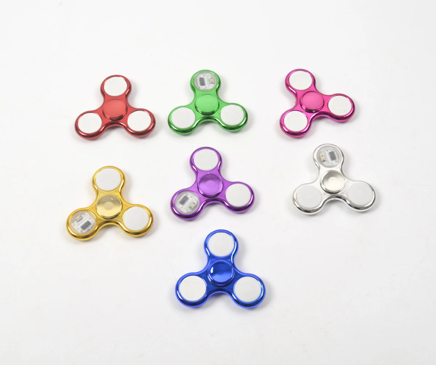 NULL Teens-Adults Geometric Multicolor Plastic Six Different LED Lights Colors Glow-In-The-Dark Hand Spinning Anxiety-Stress Relief Fidget Toys/Ages: 13-18 Years Old-Adults/Colors-Red/Pink/Blue/Green/Gold/Silver/White/Multicolor/Geometric