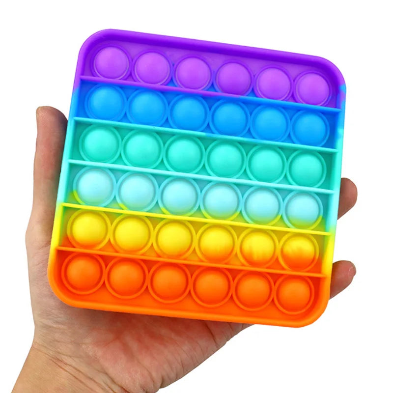 No-EN-Name-Null Adults Non-Toxic Tasteless Multicolor Plastic-Silicone Multi-Shaped Push-N-Pop Activity Toys