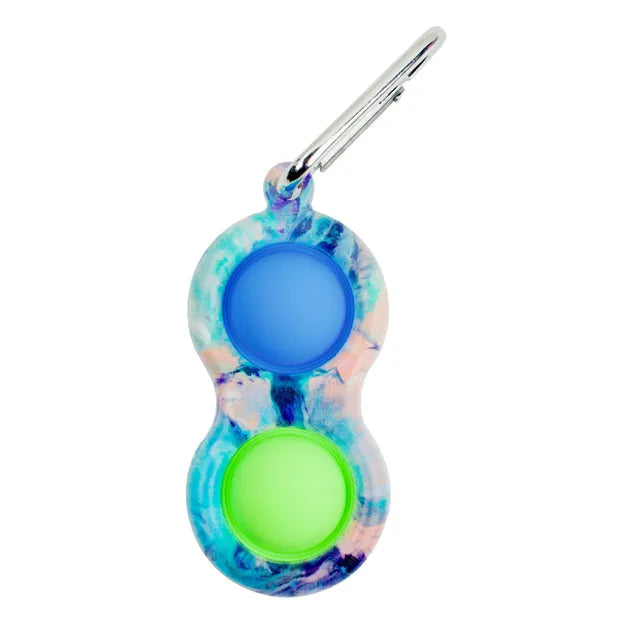 PRETTYSOUL Mini Push POP Soft Silicone Simple Dimple Anti-Stress Fidget Keychain Activity Toys/Colors-Multicolor/Pink/Red/Blue/Camouflage/White/Ages: 4-18 Years Old-Adults