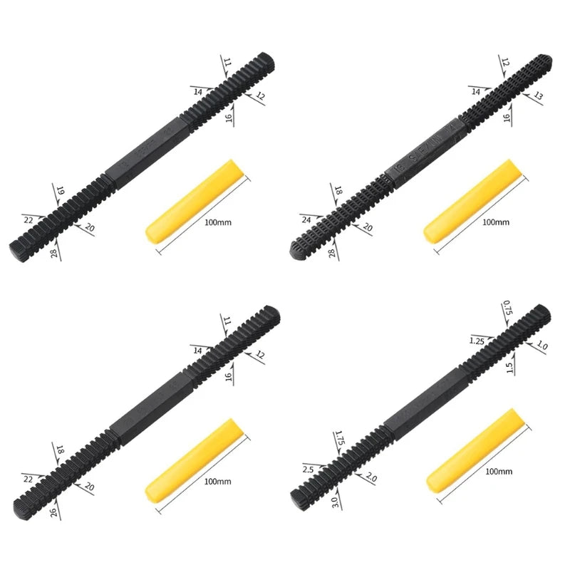 OOTDTY DIY Woodworking Mini Manuel Handheld Yellow Handle-Black Carbon Steel Thread Repair Restoration Metric-Imperial Tool FILES