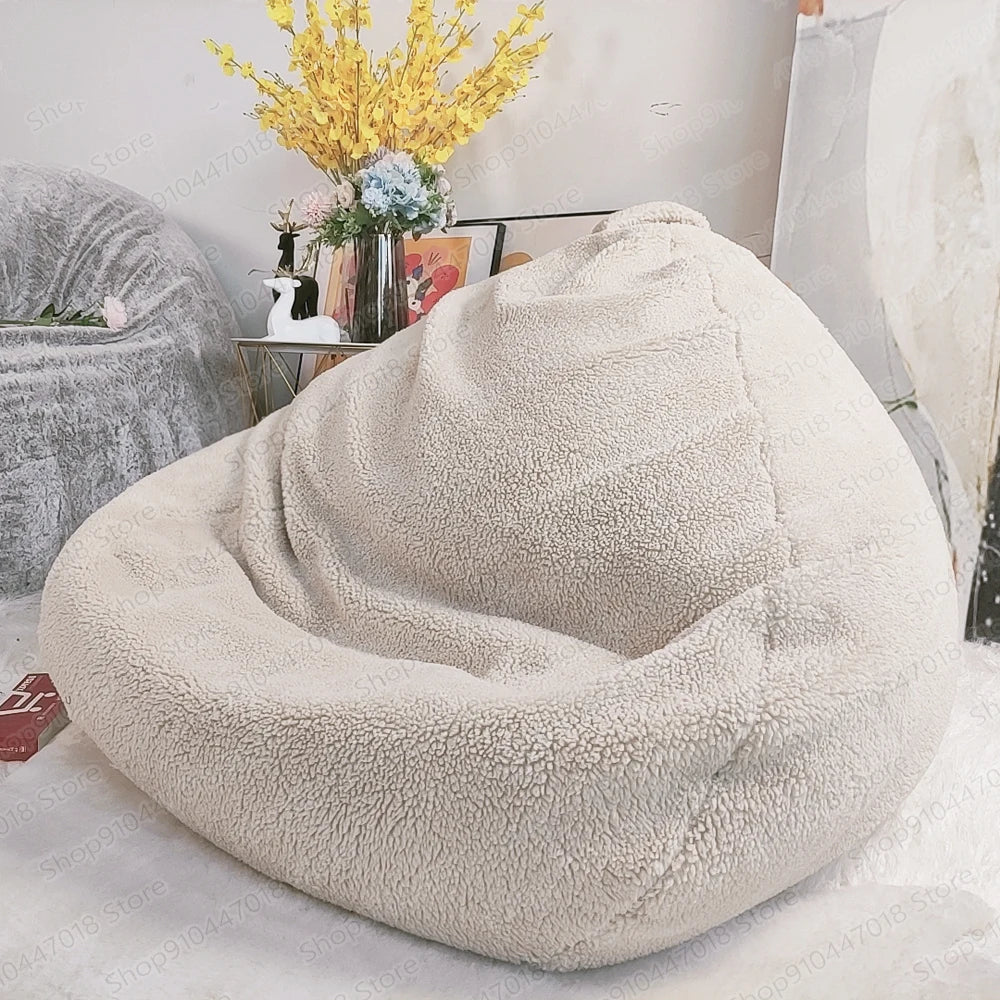 No-EN-Name-Null One Person Cashmere Fur Velvet Bean Bag Chair Covers