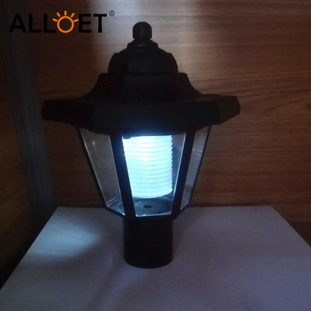SHUNMAII Outdoor Waterproof Hexagonal Six Clear Transparent Lampshades White-Black Plastic Body Solar-Powered LED Motion Light Sensor Wall-Mounted Cool White Emergency Landscape Pathway Lighting