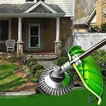 UZZDSS Outdoor Gray-Silver Steel Metal Round Wire Wheel Brush-Weed Trimmer Spools