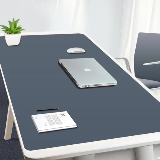 XXL Rectangle PU Leather Mouse Pad For Gaming/Computer Work/Colors-Gray/Blue/Black/Size: 80cm X 40cm