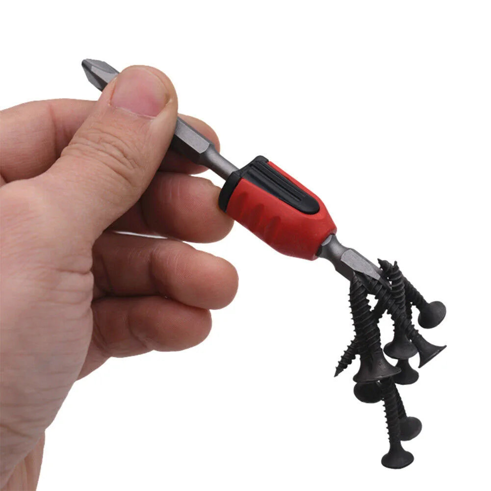 2 PCS Mini Multicolor Non-Slip Explosion-Proof Slotted-Phillips Screwdriver Plastic Double-Head Magnetizer Ring For Bits Sets/Colors-Blue/Black/Yellow/Red/Multicolor