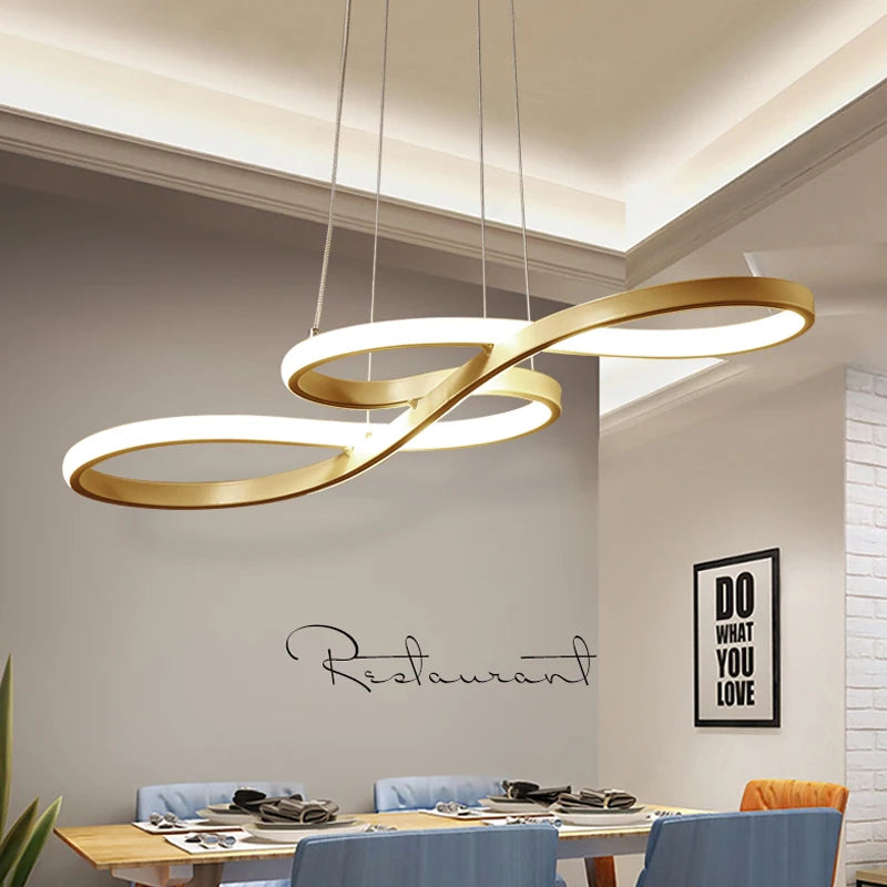 LUDENGCHAOSHI Modern Adjustable Height Kitchen Island Aluminum Acrylic Metal Brushed Nickel Finish Pendant Remote Control Dimmable Cool-Warm-Daylight White LED Cord Pendant Hanging Ceiling Light Fixtures/Colors-Black/Gold/White/Bulbs Included