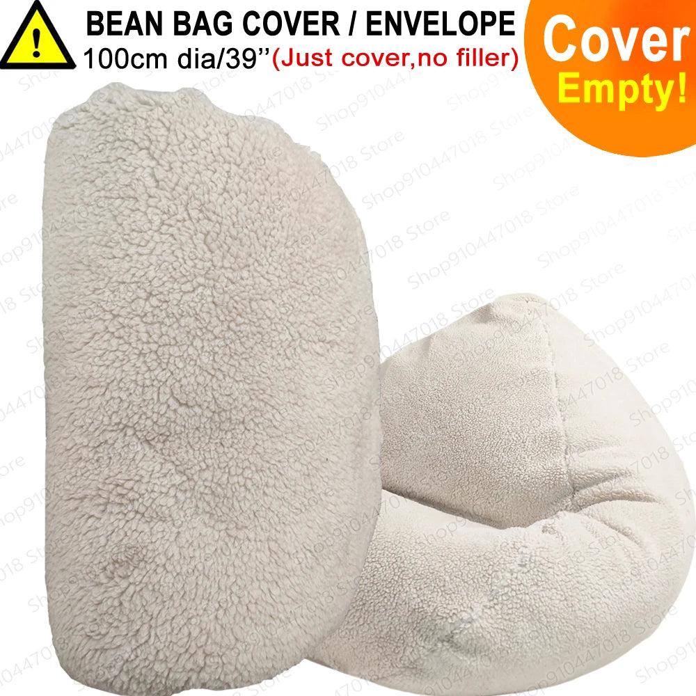No-EN-Name-Null One Person Cashmere Fur Velvet Bean Bag Chair Covers