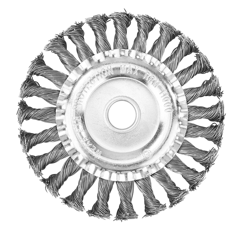 ALLOET Professional Mowers Silver Stainless Steel Round Shaped Disc Grass-Weed Trimmer Twisted Knotted Brush Trimmer Head Weed Trimmer Blades