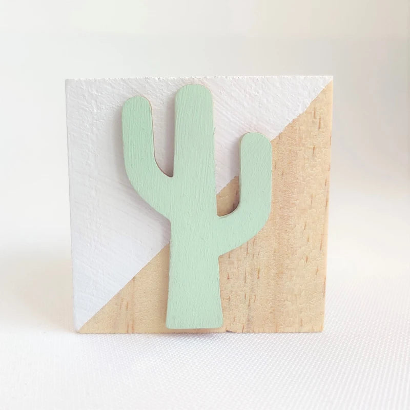 Unisex Room Decoration Customized Square Nature Wood Blocks With A Hearts-Swan-Crown-Popsicles-Ice Cream Cones-Gold Eyelashes Blocks/Colors-White/Pink/Purple/Gray/Gold