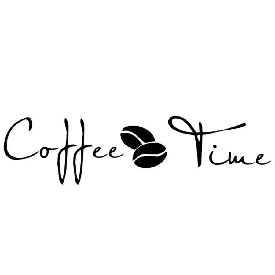 WALL's TALE Modern Art Shanghai Place Vinyl Coffee Time Wall Home Decor Decals/Colors-Brown/ Black/ Red/Size: 48x12cm/72x18cm