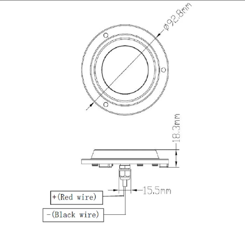 TOPMONKING Outdoor Round Silver Stainless Steel Body DC-Powered Waterproof Six Cool Blue-White Lumens LED Fresh Water-Sea Underwater Lights