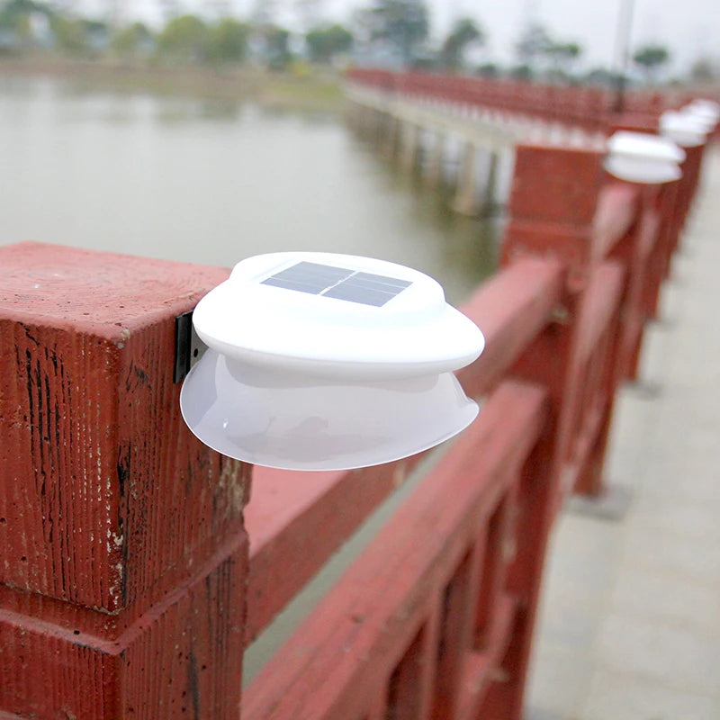 [DENGSUM] 9 LED UFO Solar Street Lights Home Outdoor Lighting Garden Fence Bar Lights LED Garden Lights