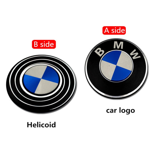 SOZZY Kids-Adults Metal Double-Sided Round Shaped Frontside BMW-Mercedes Benz Car Logo Backside BMW-Mercedes Benz Helicoid Logo EDC Handheld Fidget Spinner Tops/ Ages: 6-18 Years Old-Adults /Colors-Black/Red/Blue/White
