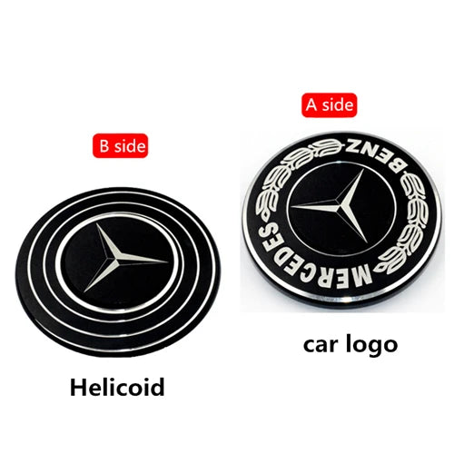 SOZZY Kids-Adults Metal Double-Sided Round Shaped Frontside BMW-Mercedes Benz Car Logo Backside BMW-Mercedes Benz Helicoid Logo EDC Handheld Fidget Spinner Tops/ Ages: 6-18 Years Old-Adults /Colors-Black/Red/Blue/White