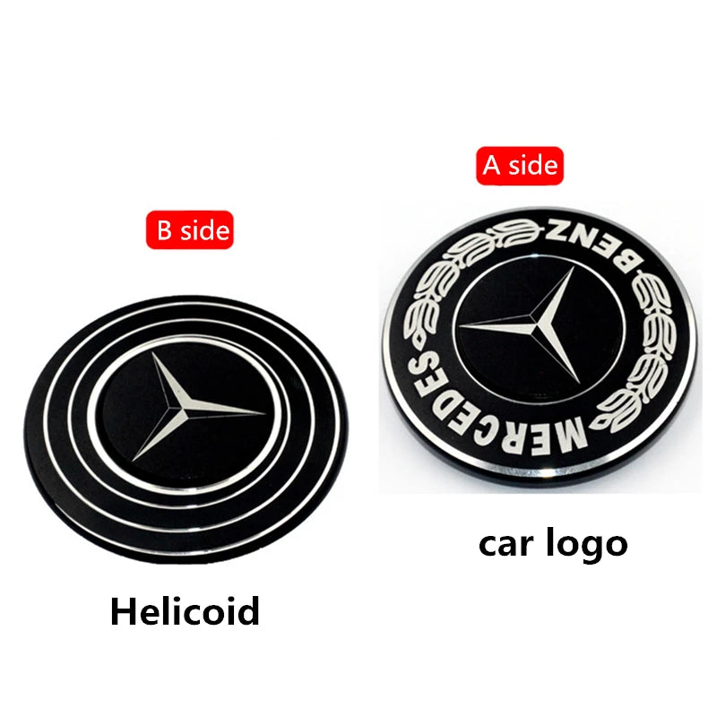 SOZZY Kids-Adults Metal Double-Sided Round Shaped Frontside BMW-Mercedes Benz Car Logo Backside BMW-Mercedes Benz Helicoid Logo EDC Handheld Fidget Spinner Tops/ Ages: 6-18 Years Old-Adults /Colors-Black/Red/Blue/White