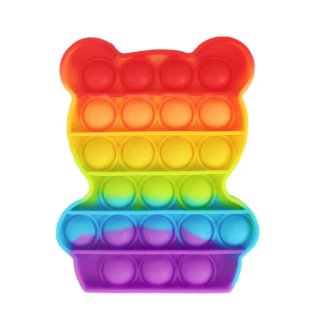 No-EN-Name-Null Adults Non-Toxic Tasteless Multicolor Plastic-Silicone Multi-Shaped Push-N-Pop Activity Toys