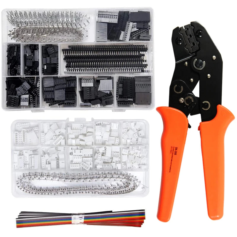 COLORS 460-1550 PCS Electrical Grade Multifunctional Straight Plastic Covered Orange Handle Black Carbon Steel Multifunctional Pliers Crimping Tools/Colors-Orange/Black/White/Silver/Gray/Multicolor