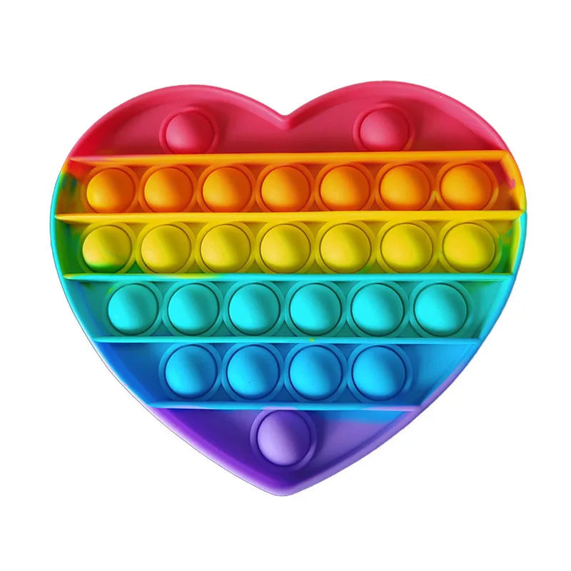 No-EN-Name-Null Adults Non-Toxic Tasteless Multicolor Plastic-Silicone Multi-Shaped Push-N-Pop Activity Toys
