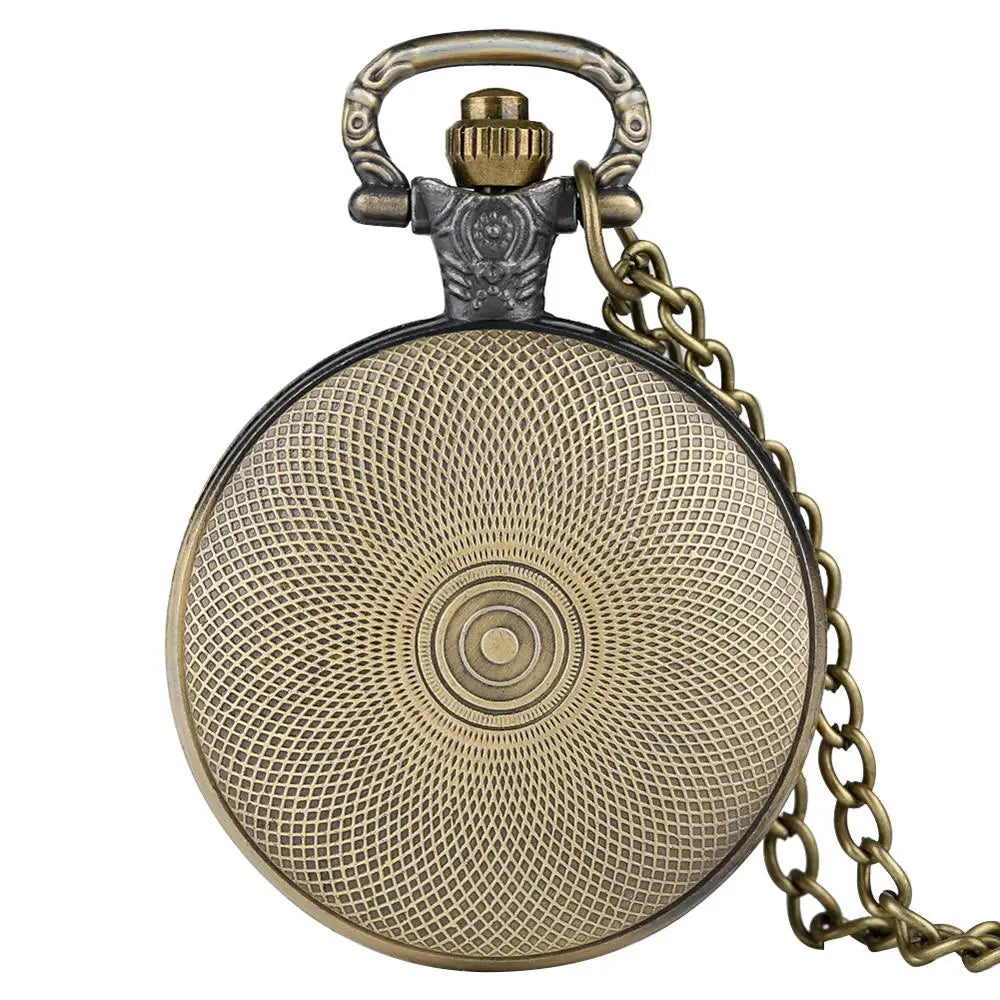 YISUYA Unisex Adults Quartz Movement Flip-Out Round Analog Display Acrylic Face Gold Russia Red Emblem Communism USSR Soviet Badges Sickle-Hammer Stainless Steel Metal Chain-Pocket Watches/ Colors-Gold/Bronze/Black/Silver