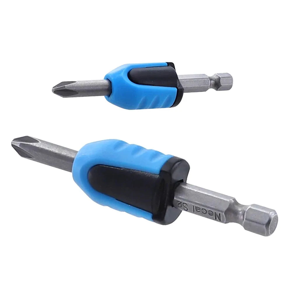 2 PCS Mini Multicolor Non-Slip Explosion-Proof Slotted-Phillips Screwdriver Plastic Double-Head Magnetizer Ring For Bits Sets/Colors-Blue/Black/Yellow/Red/Multicolor