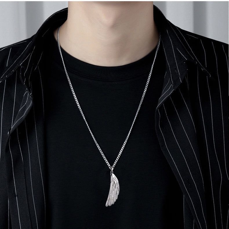 Women Elegant Fine Imitation Sterling Silver Mori Small Cross Pendant Chain Link Necklaces