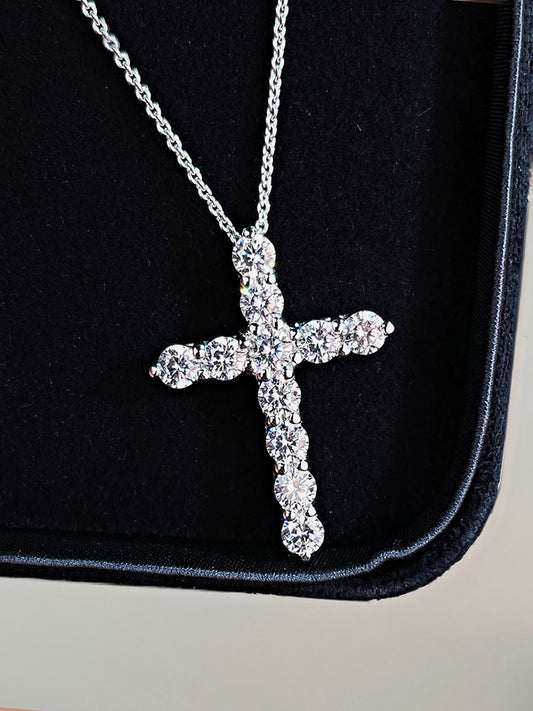 Women's 925 Sterling Silver Colorfast Pendant Artificial Necklace
