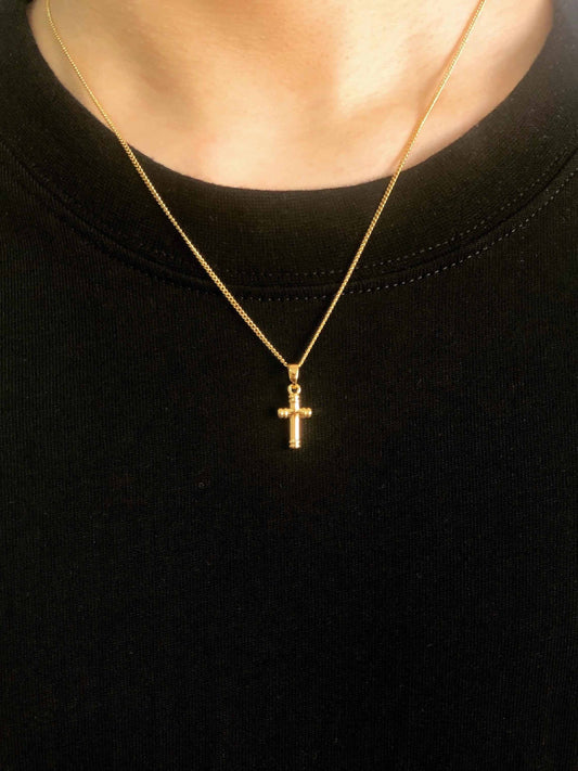 18K Gold Plating Pure Copper Summer Popular Cross Pendant