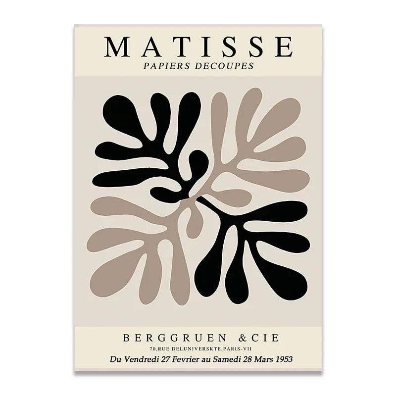 JKPICTURE Modern Art Unframed Rectangle Shaped Scandinavian Abstract HD Canvas Customized Prints/Colors-Black/Beige/White/Multicolor/3 Sizes