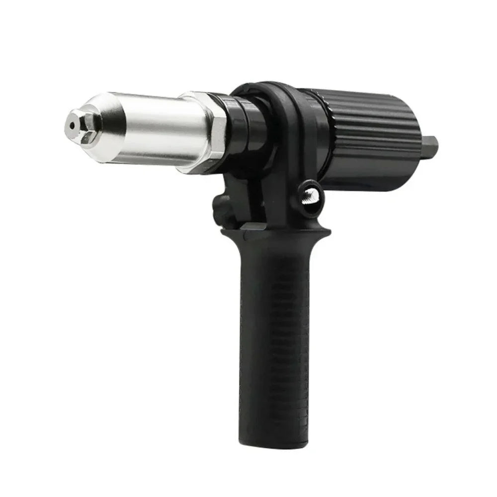 No-EN-Name-Null Industrial Grade Lightweight Black Plastic-Silver Metal Nose Cordless Handheld Electric Fast Pulling Hard Drilling Rivet Guns /Optional: With-Without 400 PCS Hard Metal Rivets