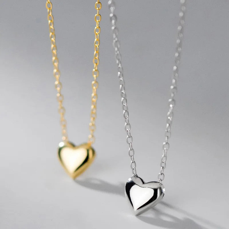 TrustDavis Girls Real 925 Sterling Silver Necklace Butterfly Heart Pendant Birthday Gift for Women Daughter Jewelry DS4036