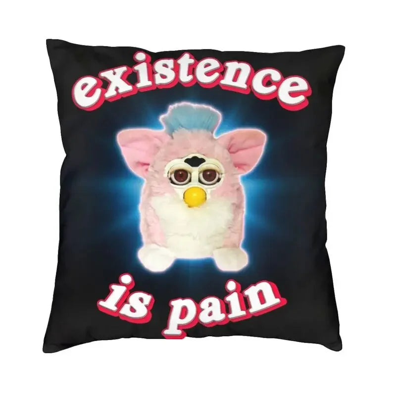 No-EN-Name-Null Printed Square Cartoon Anime Furby Design Decorative Throw Pillows