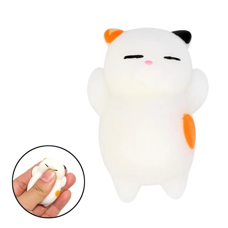 No-EN-Name-Null Kids Multicolor Mini Mochi Squishy Soft Cute Papa Pug Puppies-Cats-Pigs Animals Stretching Pinching Squeeze Plastic-Rubber Activity Toys /Colors-Brown/Black/Light Blue/Pink/White/Yellow/Multicolor/Ages: Over 6 Years Old-Adults