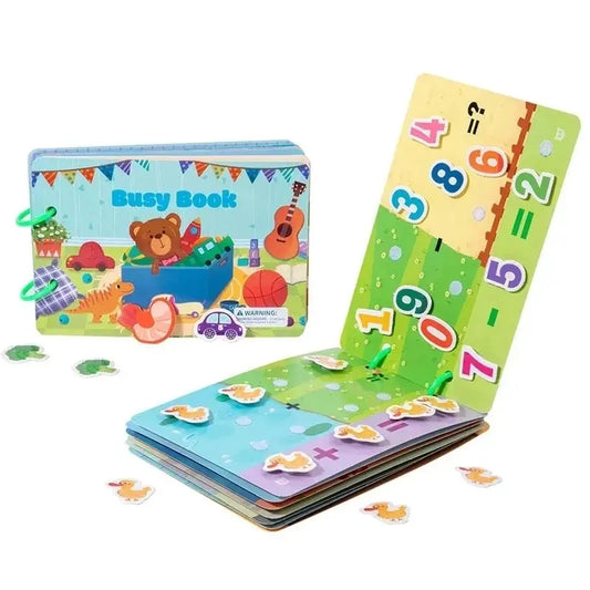 NULL Kids English Quiet Busy Book Multicolor Paste-Sticker Matching Games Early Educational Toys/Colors-Multicolor/Blue/Green/Ages: 3-12 Years Old-Older