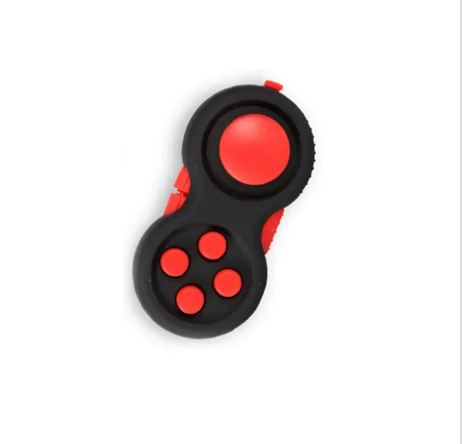 FUYAOZHISHANG Preschoolers-Adults Multicolor Plastic Handheld 8-Functions Fidget Controller Rotary Dial Electronic Lights Stress-Anxiety Reducer Keychains Activity Toys/Colors-Red/Black/Multicolor/Dots/Ages: 6-18  Years Old-Adults