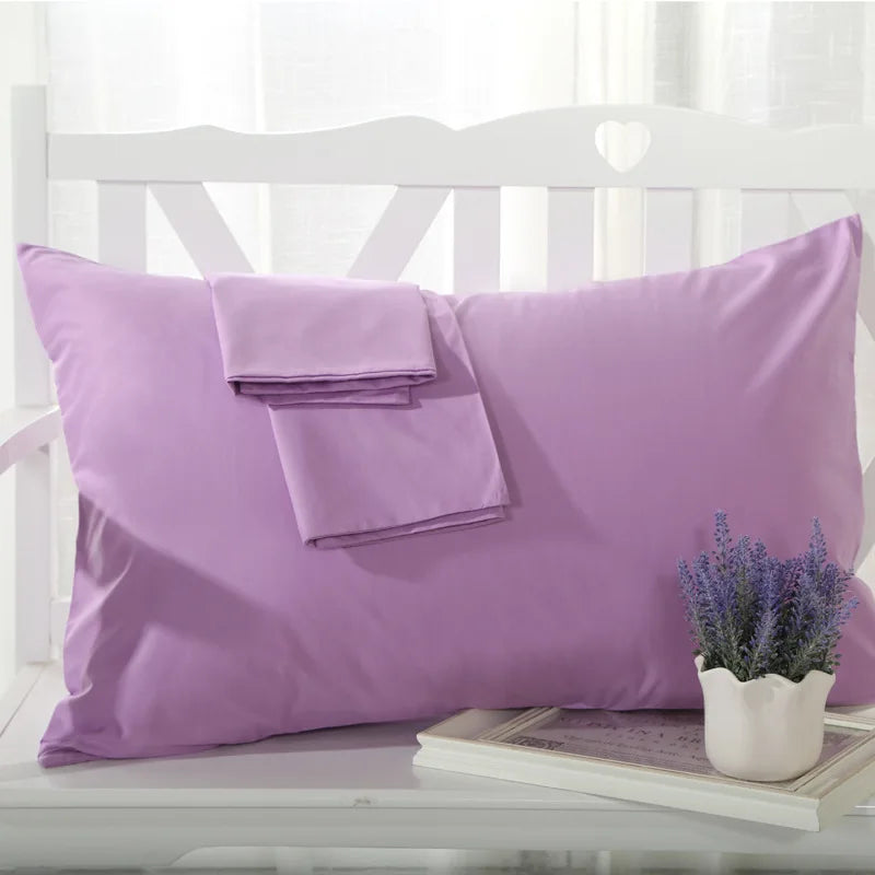 No-EN-Name-Null Modern Soft Strong Egyptian Cotton Silky Sateen Finish Red Rectangle Shaped Pillowcases/Queen-King Sizes/Colors-Red/Beige/White/Purple/Pink/Multicolor/400 Thread Count/Machine Wash/Tumble Dry/Traditional Closure