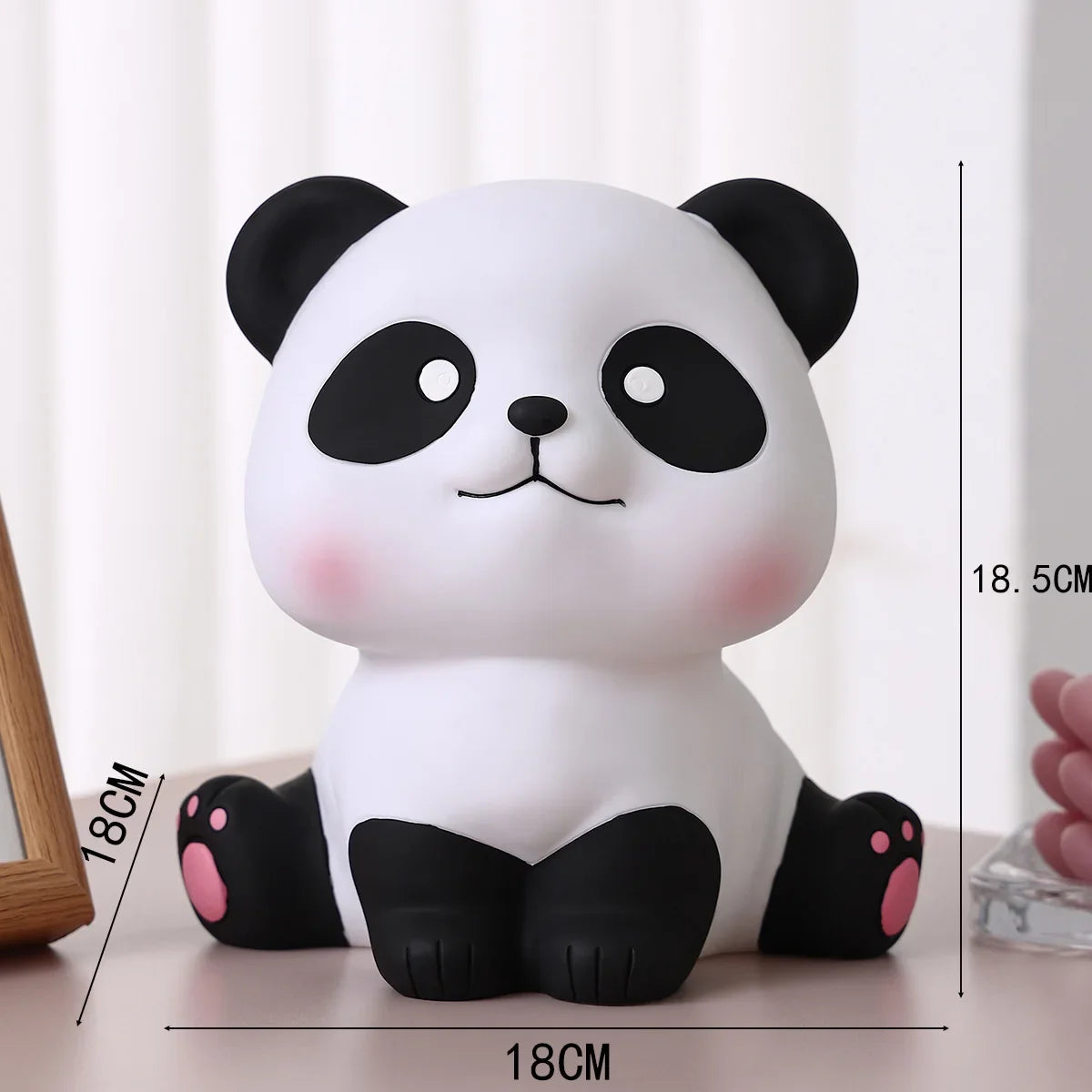 No-EN-Name-Null Newborn Babies-Teens PVC Vinyl Large Cartoon Black-White Panda Animals Piggy Banks/Ages: Newborn Babies-14 Years Old + Older