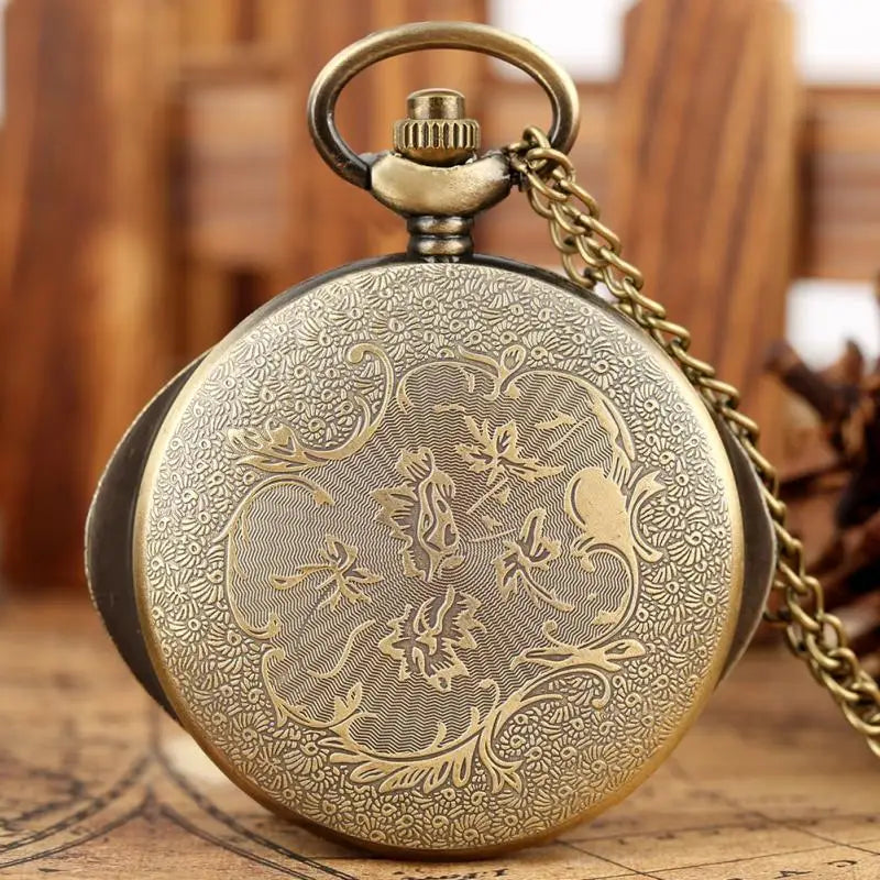MARVEL Adults Quartz Analog Display Antique Acrylic Face Movies Marvel Doctor Strange Retro Bronze Metal Alloy Oval Hollow-Out Eye Of Agamotto Design Chain-Pocket Watches/Colors-Black/Gold/Light Gray/Retro Bronze/Retro Gray