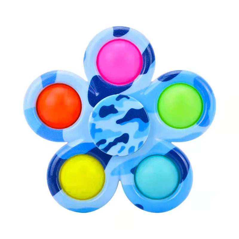 MOONBIFFY Teens-Adults Plastic Rainbow Tie-Dyed Fidget Spinner Bubble Popping Finger Toys /Ages: 13-18 Years Old/Colors-Tie-Dye/Multicolor/Dots