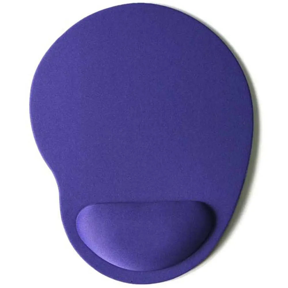 DITIPOO Solid Multicolor Rectangle-Oblong Oval Shaped Smooth Lycra Fabric Top-EVA Memory Foam-PU Design Ergonomic Wrist Rest Support Rubber Base Mouse Pads/Colors-Blue/Black/Red/Purple/Gray/Multicolor