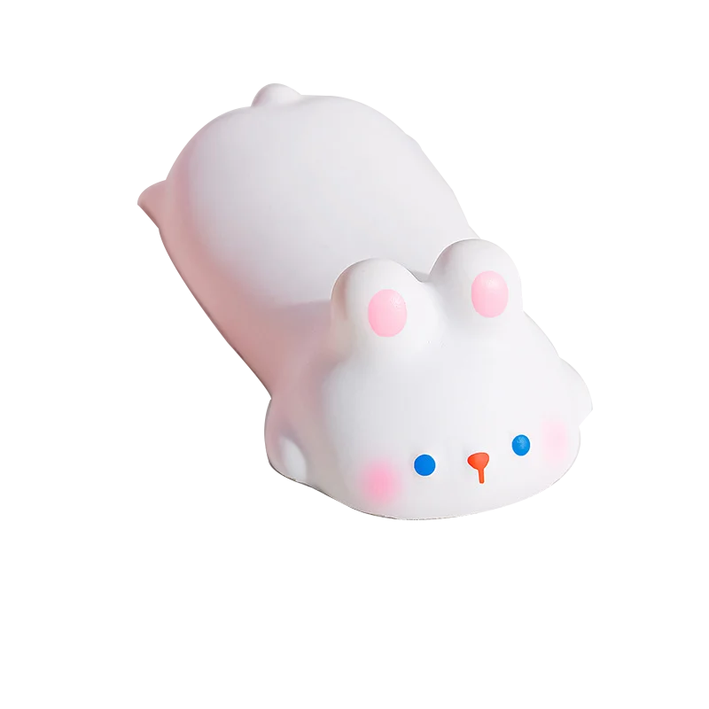 FENGKUABAO Customized Cute Adorable Panda-Duck-Dog-Cat-Pig-Rabbit-Shiba Inu-Frog Animal Shaped Soft Comfortable Silicone Ergonomic Support Wrist REST Computer-Laptop Mouse Pads/Colors-White/Pink/Yellow/Multicolor/Animals