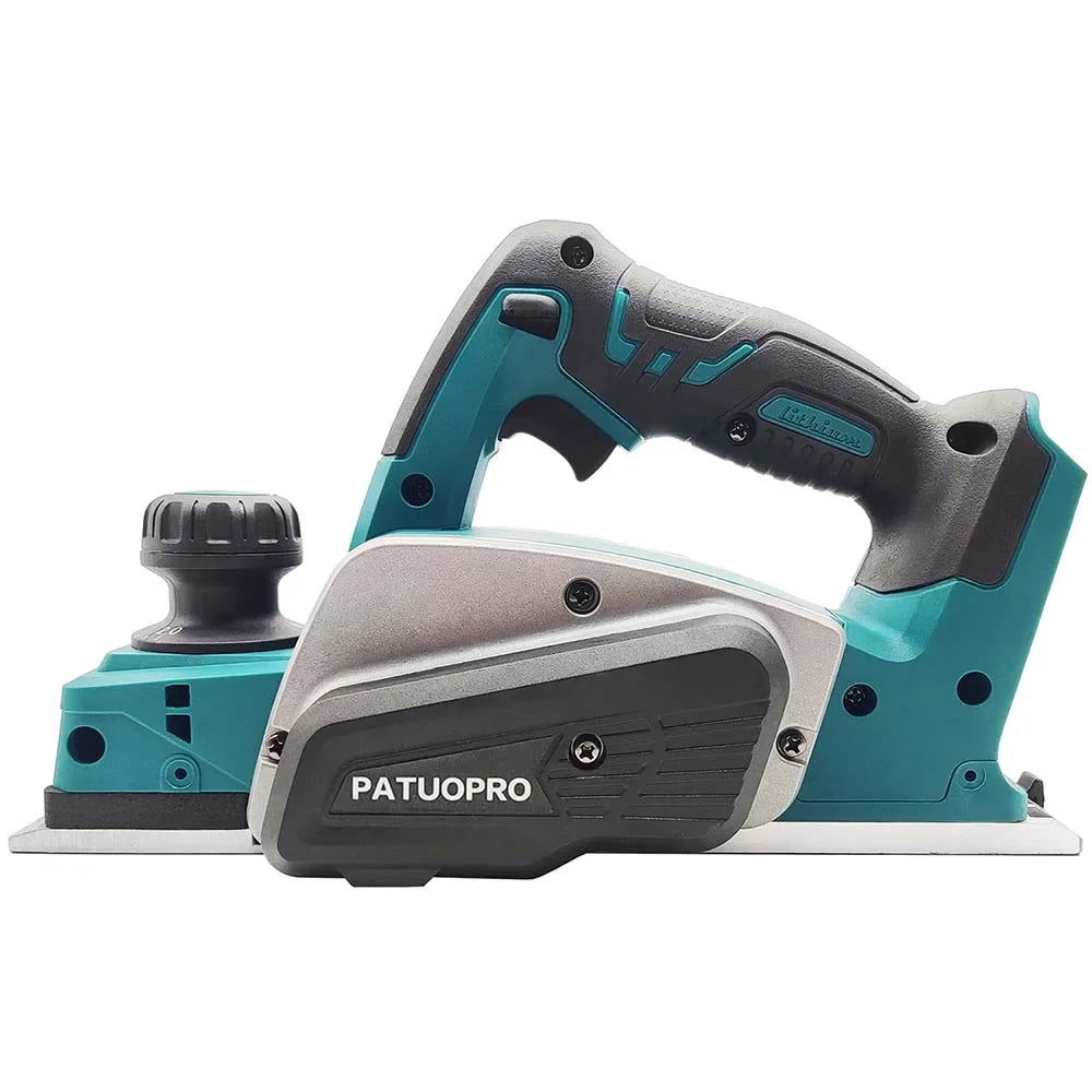 PATUOPRO Electric Brushed Motor Cordless Battery-Powered Rechargeable Wood Cutting Handheld Planers /Adapts To Makita 18V Lithium Battery/NO BATTERY