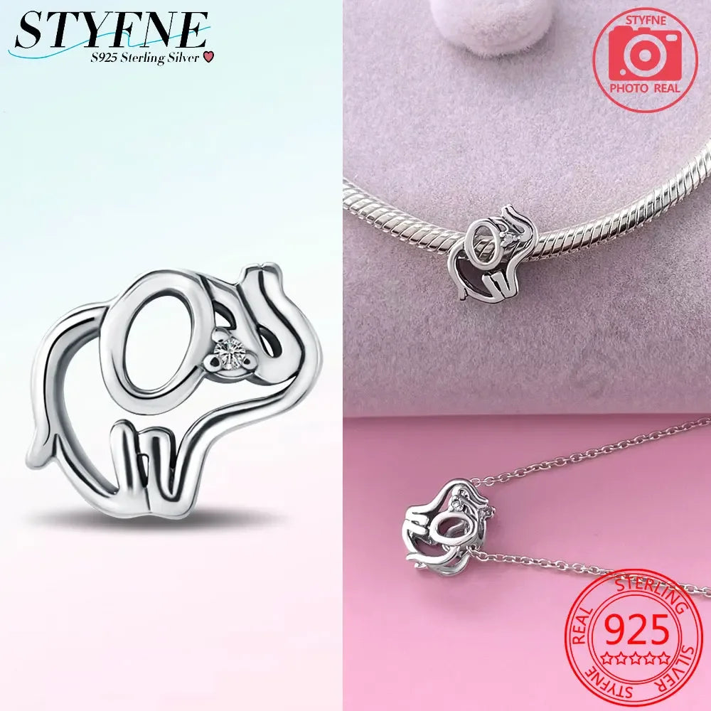 STYFNE Unisex Adult Teens Fine Imitation Sterling Silver-Plated Metal Cute Hanging Sloth Animal Shaped Charms-Pendants /Colors-Animals/Silver/Floral/Green