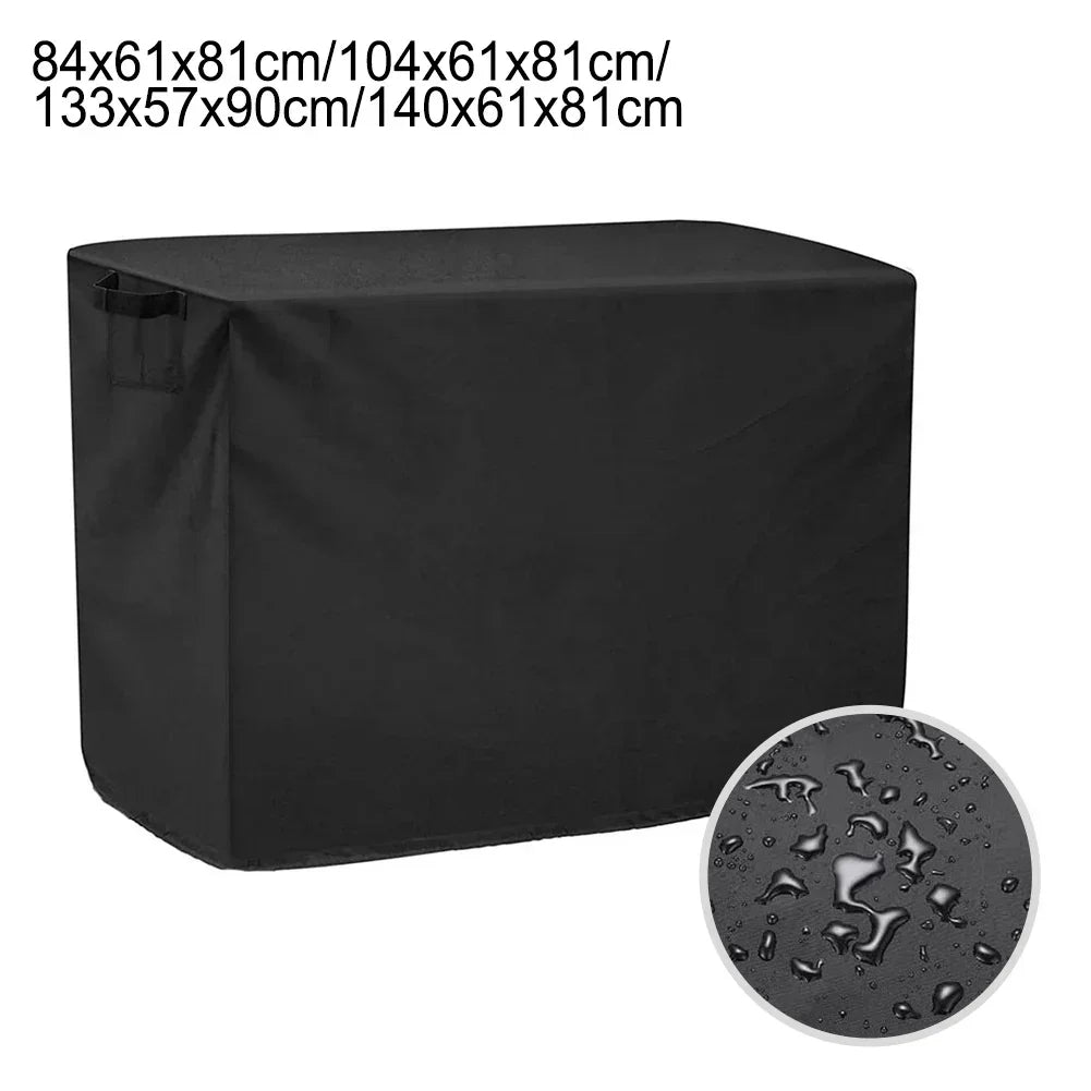 Outdoor Black-Silver Waterproof Oxford Fabric Locked Adjustable Drawstring Nylon-Polyester-Synthetic Rope Prep Cart Covers