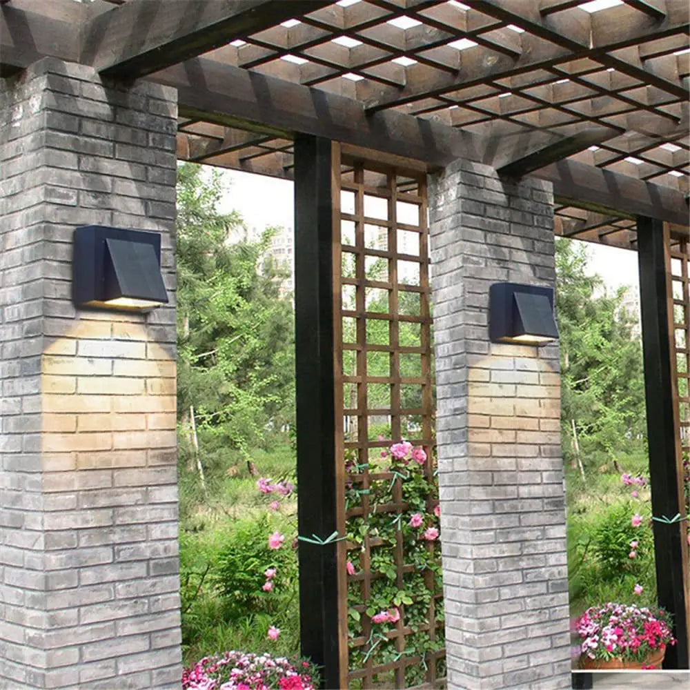 SUNMEIYI Waterproof Black Square Shaped Iron Finish Aluminum Metal Body Warm White LED AC-Powered Downward Wall Light Fixtures /Bulbs Included