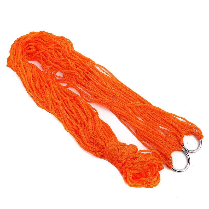 No-EN-Name-Null Outdoor Portable One Person Nylon Mesh Net Hammocks/Colors-Red/Royal Blue/Military Green/Orange