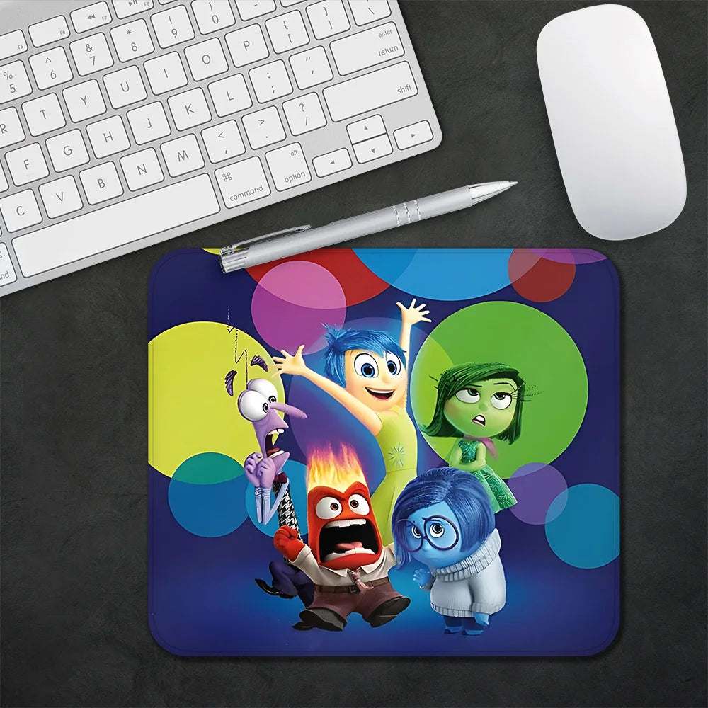TOPTOY Cute Animated CARTOONS-INSIDE OUT 2-MOVIE-TV Themes Multicolor Rectangle Shaped Gaming Rubber Base Mouse Pads/Colors-Blue/White/Orange/Purple/Black/Multicolor/Pink