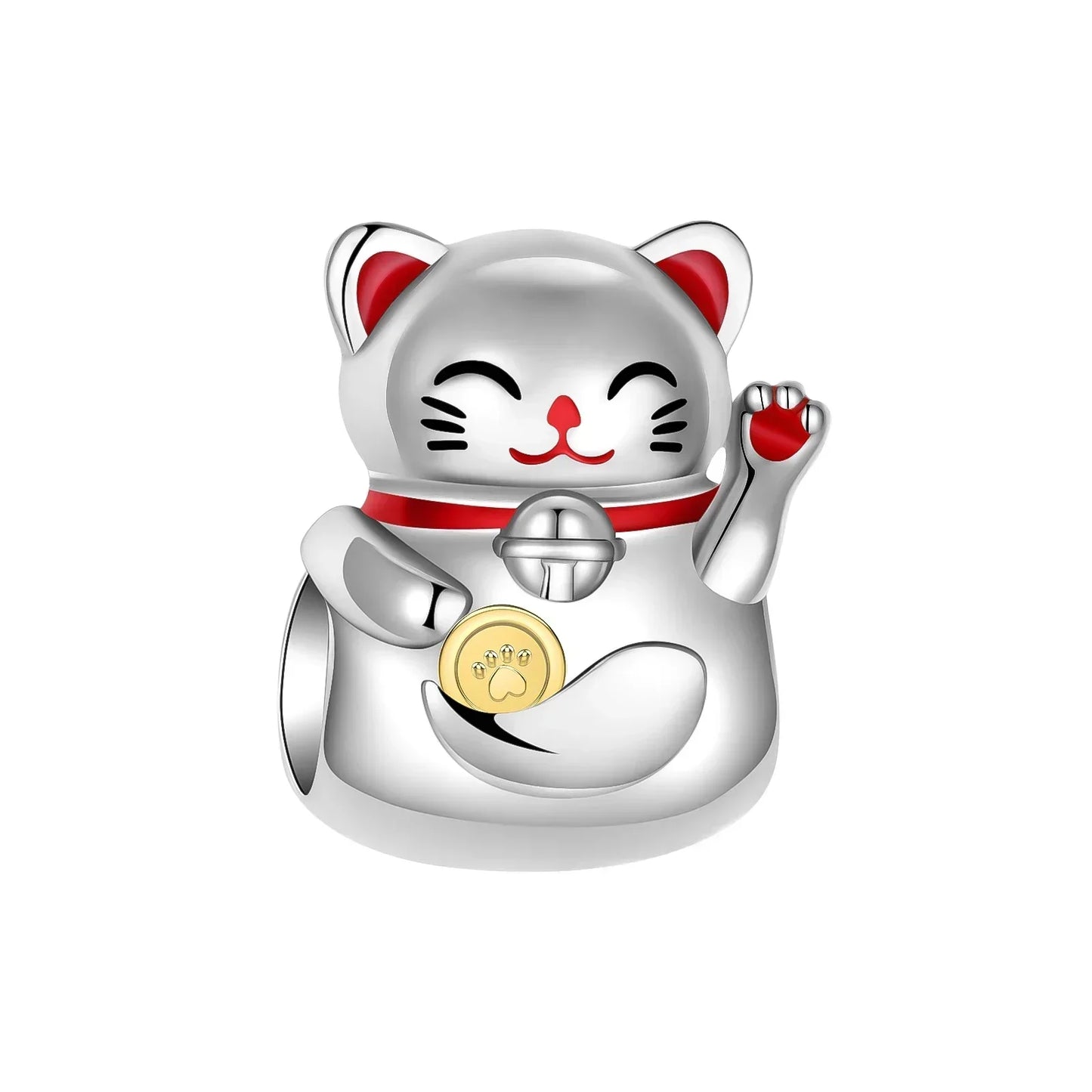 No-EN-Name-Null Women Sterling Silver Enamel Rainbow-Hot Air Balloon Design Fine Imitation Zircon Stone Glass Nuggets Beads Shaped Charms-Pendants/ Colors-Rainbow/Multicolor/Silver/Pink/Animal/Floral