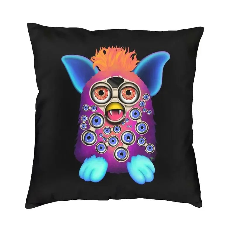 No-EN-Name-Null Printed Square Cartoon Anime Furby Design Decorative Throw Pillows