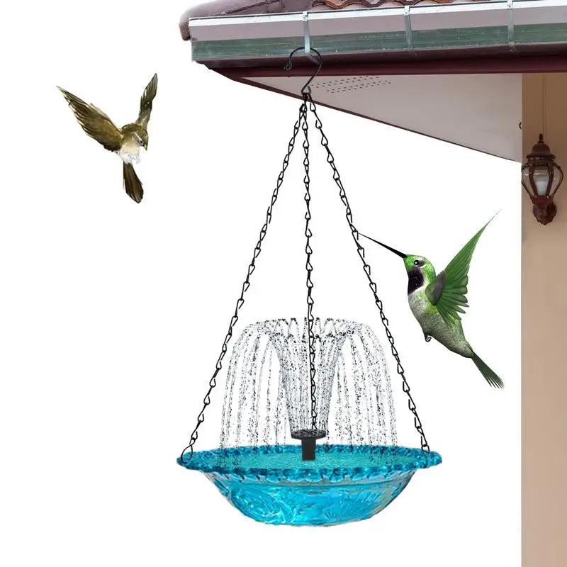 Bird Bath With Fountain Water Fountains Solar Powered Hummingbird Bath Bowl Outdoor Birdbath Bird Feeder Bird Baths For Garden